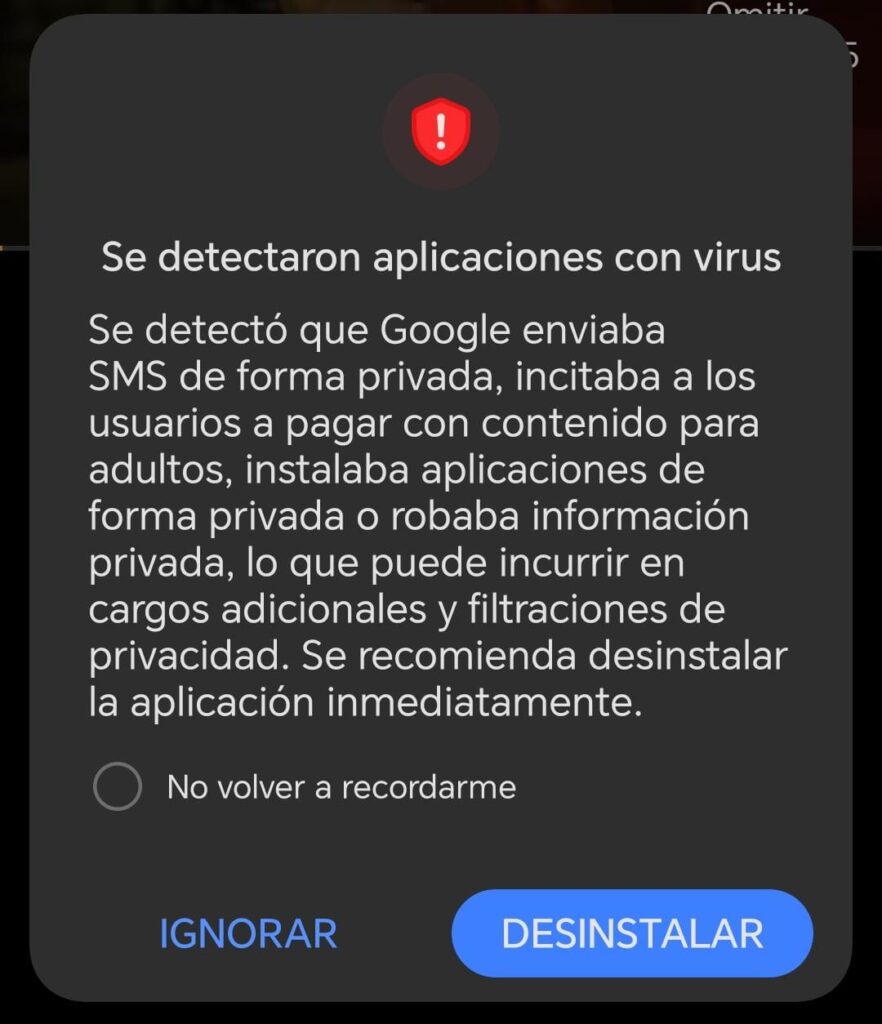 Se detectó que Google enviaba SMS de forma privada incitaba a los usuarios a pagar con contenido para adultos